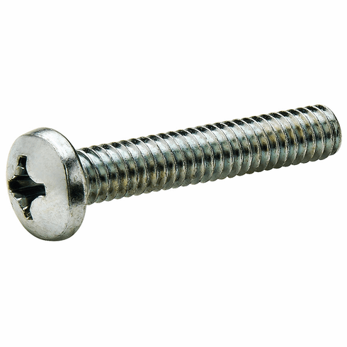 Hafele Decorative Hardware Screw, Pan Head, Phillips Drive, 3/16"- 24, 2 1/2" Length, Item# 020.44.278, 02044278, 020-44-278