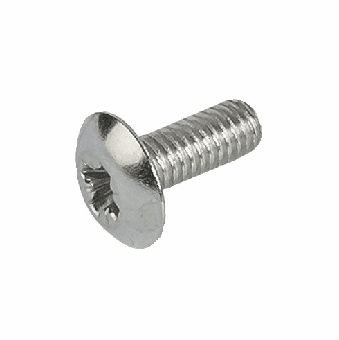 Hafele End Screw, PZ2 Cross Slot, Steel, M4, Nickel-plated, length L: 8 mm, Item# 020.92.711, 02092711, 020-92-711