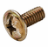 Hafele Decorative Hardware Screw, 8-32, Modified Truss Head with Combi Cross/Slot Drive, Yellow Chromate, Length 8-32 x 75 (3"), Item# 022.24.750, 02224750, 022-24-750
