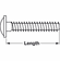 Hafele Decorative Hardware Screw, 8-32, Modified Truss Head with Combi Cross/Slot Drive, Yellow Chromate, Length 8-32 x 75 (3"), Item# 022.24.750, 02224750, 022-24-750