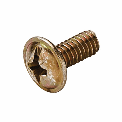 Hafele Decorative Hardware Screw, 8-32, Modified Truss Head with Combi Cross/Slot Drive, Yellow Chromate, Length 8-32x 25 (1"), Item# 022.25.258, 02225258, 022-25-258