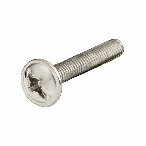 Hafele Modified Truss Head Screw, M4, Combination Cross/Slot Drive, Steel, Length: 25 mm (1"), Item# 022.34.255, 02234255, 022-34-255