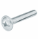 Hafele Threaded Screw, Flat head, M4 combination cross slot, head  10mm, zinc plated, Steel, Length: 75 mm (3"), Item# 022.35.750, 02235750, 022-35-750