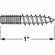 Hafele Hangar Bolt, M4 x 25 (1"), 1000 pcs, Item# 026.11.922, 02611922, 026-11-922