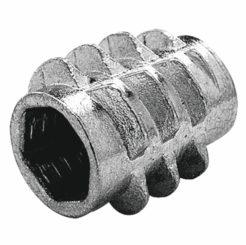 Hafele Type E Insert, 1/4-20, Screw-Mounted, Zinc, 20 mm Length, Item# 030.06.269, 03006269, 030-06-269