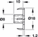 Hafele T-Nut, 4-Pronged, sleeve Ø 7.3mm, Item# 031.05.968, 03105968, 031-05-968