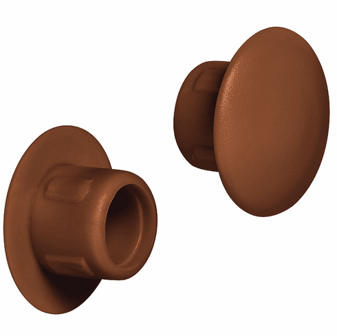 Hafele Cover Cap, Tapered for Tight Grip, For push fitting, Dark Brown,  13 mm, 6 mm length, Item# 045.00.181, 04500181, 045-00-181