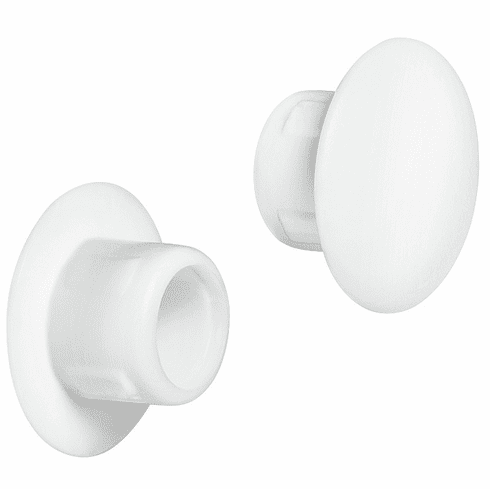 Hafele Cover Cap, Tapered for Tight Grip, For push fitting, White,  13 mm, 6 mm length, Item# 045.00.789, 04500789, 045-00-789