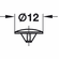 Hafele Cover Cap, Plastic, for countersunk head with PZ 2 cross slot drive, Plastic, PZ2 Cross Slot, Black, RAL 9005, Ø 12 mm, Item# 045.03.320, 04503320, 045-03-320