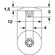 Hafele Cover Cap, For Central Hole 4 mm, Plastic, White, Item# 045.22.700, 04522700, 045-22-700