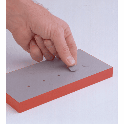 Hafele Cover Cap, Capfix, Self-Adhesive, Wood, Unfinished, For screw heads or Minifix connector housing, Walnut, 14 mm, Item# 045.24.700, 04524700, 045-24-700