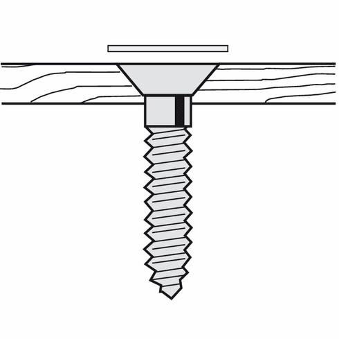 Hafele Cover Cap, Plastic, self-adhesive, For screw heads or Minifix connector housing, Light Maple,  18 mm, Item# 045.25.112, 04525112, 045-25-112