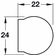 Hafele Cover Cap, Capfix Self-Adhesive Rafix Polyvinyl, For screw heads or Minifix connector housing, Bourbon Cherry, Item# 045.43.603, 04543603, 045-43-603