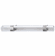 Hafele Furniture Handle, Glass & Stainless Steel, Crystalline Collection, 128 mm CTC, Clear/matt, Item# 103.79.401, 10379401, 103-79-401