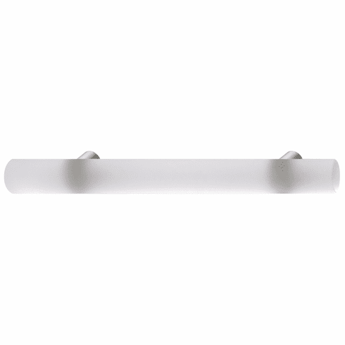 Hafele Furniture Handle, Glass & Stainless Steel, Crystalline Collection, 128 mm CTC, Frosted/matt, Item# 103.79.411, 10379411, 103-79-411