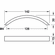 Hafele Handle, Zinc, 128 mm CTC, Item# 104.08.000, 10408000, 104-08-000