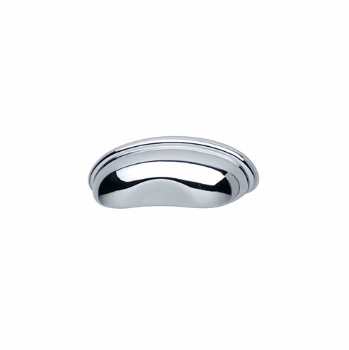 Hafele Cup Handle, Zinc, 64 mm CTC, Polished chrome, Item# 105.55.200, 10555200, 105-55-200