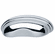 Hafele Cup Handle, Zinc, 64 mm CTC, Polished chrome, Item# 105.55.200, 10555200, 105-55-200