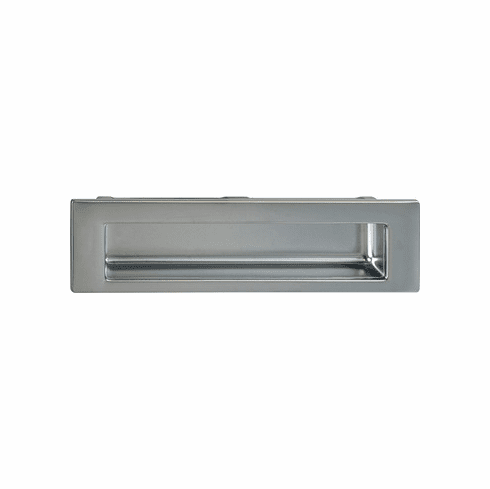 Hafele Inset Handle, Zinc alloy, rectangular, matt chrome, Item# 106.59.410, 10659410, 106-59-410