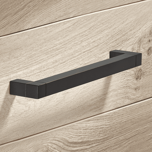 Hafele Handle, Aluminum, Cube Collection, Matt black, 128 CTC, Item# 106.70.040, 10670040, 106-70-040
