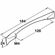 Hafele Handle, Zinc, Polished chrome, Item# 107.48.203, 10748203, 107-48-203