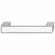 Hafele Furniture Handle, White & Polished Chrome, Glass & Zinc, 128 mm CTC, Item# 109.50.274, 10950274, 109-50-274