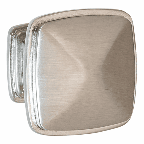 Hafele Knob, Zinc, Keystone Collection, satin nickel, Item# 110.93.662, 11093662, 110-93-662