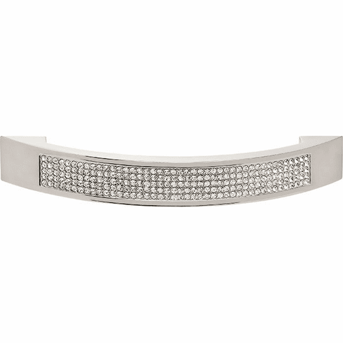 Hafele Handle, Polished Chrome & Clear, Zinc & Crystal, Elements Collection, 128 mm CTC, Item# 111.25.262, 11125262, 111-25-262