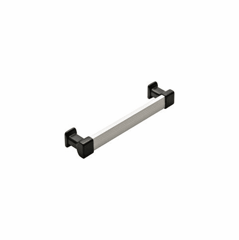 Hafele Handle, TAG Omni Track, Silver Matt Anodized & Black, Aluminum & Zinc, 160 mm CTC, Item# 111.95.063, 11195063, 111-95-063