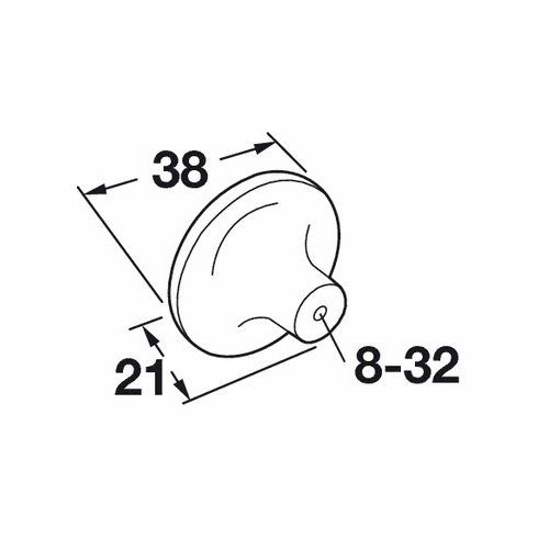 Hafele Knob, Zinc, TAG Hardware Transitional Collection, matt aluminum, Item# 111.95.141, 11195141, 111-95-141