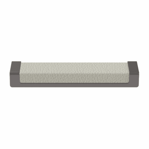 Hafele Handle, Zinc, Faux Leather, TAG Minimalist, Slate/graphite/winter, 128 mm CTC, Item# 111.95.451, 11195451, 111-95-451