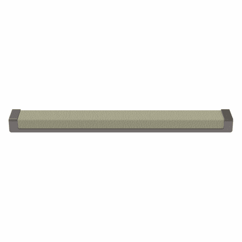 Hafele Handle, Zinc, Faux Leather, TAG Minimalist, Slate/graphite/oyster, 256 mm CTC, Item# 111.95.470, 11195470, 111-95-470