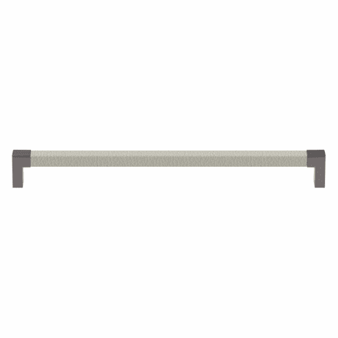 Hafele Handle, Zinc, Faux Leather, TAG Modern, Slate/graphite/winter, 256 mm CTC, Item# 111.95.505, 11195505, 111-95-505