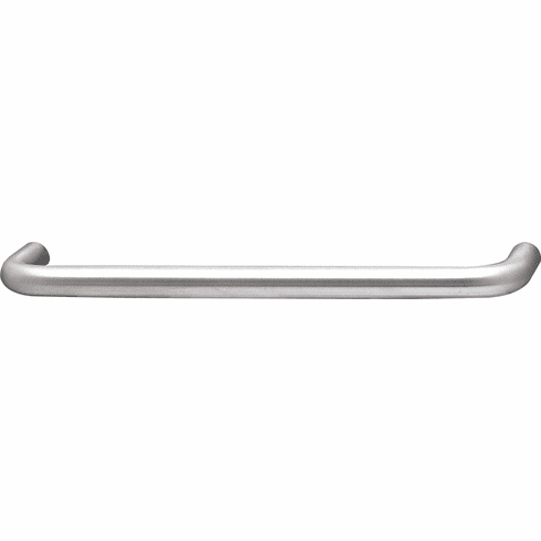 Hafele Handle, Steel or Brass, Essentials Collection, Brass, Satin chrome, (4") 102 mm CTC, Item# 116.39.464, 11639464, 116-39-464