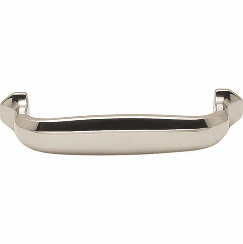 Hafele Handle, Zinc, Paragon Collection, Polished nickel, 3" CTC, Item# 123.08.745, 12308745, 123-08-745