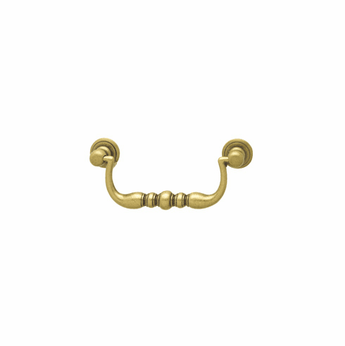 Hafele Bail Handle, Antique Brass, Brass, Rustico Collection, 96 mm CTC, Item# 125.15.102, 12515102, 125-15-102