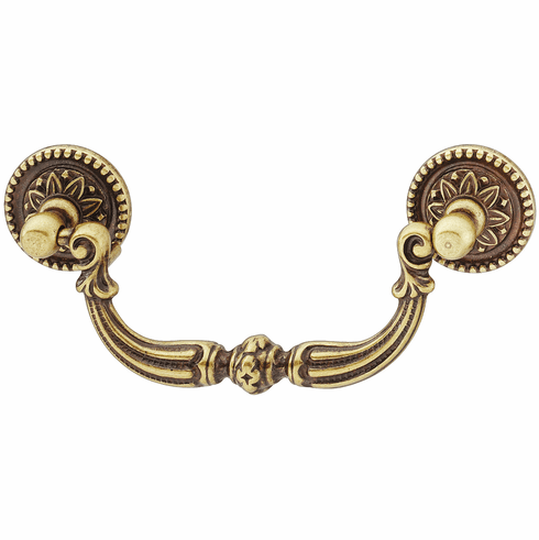 Hafele Handle, Drop pendant handle, brass, 96 mm CTC, Item# 125.72.102, 12572102, 125-72-102