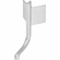 Hafele Outside Corner Trim, Plastic, Passages Collection, Matt aluminum, Item# 126.37.985, 12637985, 126-37-985
