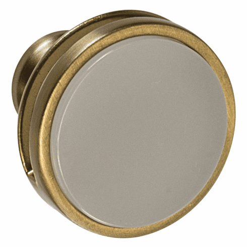 Hafele Knob, Zinc & Acrylic, Amerock Oberon Collection, gold champagne & frosted, 35 mm, Item# 133.50.100, 13350100, 133-50-100