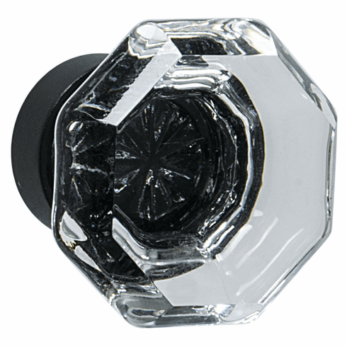 Hafele Knob, Zinc & Glass, Amerock Traditional Classics Collection, Clear & black bronze, Item# 133.50.129, 13350129, 133-50-129