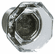 Hafele Knob, Zinc & Glass, Amerock Traditional Classics Collection, Clear & satin nickel, Item# 133.50.133, 13350133, 133-50-133