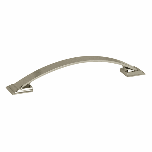 Hafele Handle, Zinc, Amerock Candler Collection, polished nickel, 128 mm CTC, Item# 133.50.191, 13350191, 133-50-191