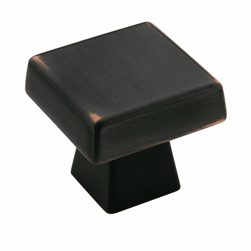 Hafele Knob, Zinc, Amerock Blackrock Collection, oil-rubbed bronze, 38 x 38 mm, Item# 133.50.226, 13350226, 133-50-226
