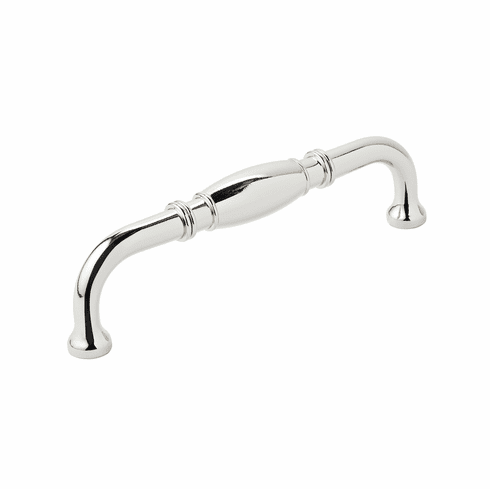 Hafele Handle, Zinc, Amerock Granby Collection, polished nickel, 128 mm CTC, Item# 133.50.286, 13350286, 133-50-286