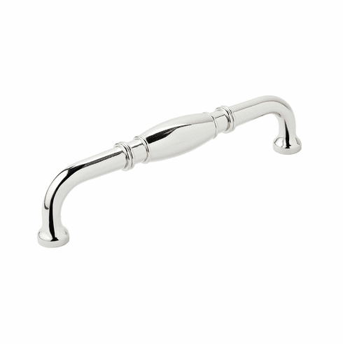 Hafele Handle, Zinc, Amerock Granby Collection, polished nickel, 160 mm CTC, Item# 133.50.287, 13350287, 133-50-287