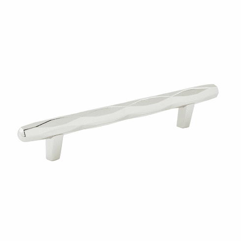 Hafele Handle, Zinc, Amerock St. Vincent Collection, polished nickel, 128 mm CTC, Item# 133.50.388, 13350388, 133-50-388