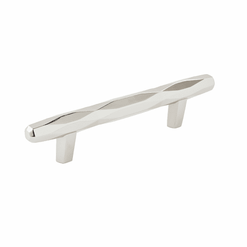 Hafele Handle, Zinc, Amerock St. Vincent Collection, polished nickel, 96 mm CTC, Item# 133.50.390, 13350390, 133-50-390