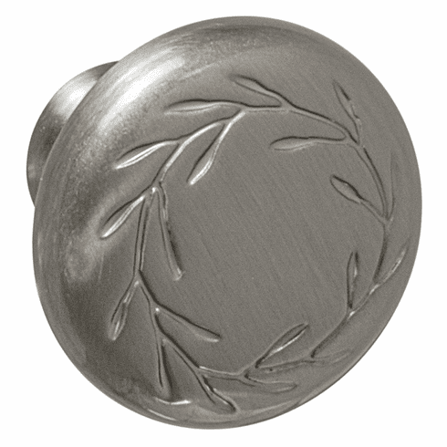 Hafele 133.50.616 Knob, Amerock Nature's Splendor, zinc, satin nickel, 102ZN73, 8-32, diameter 33mm, includes 1" screw (1 piece), 13350616, 133-50-616