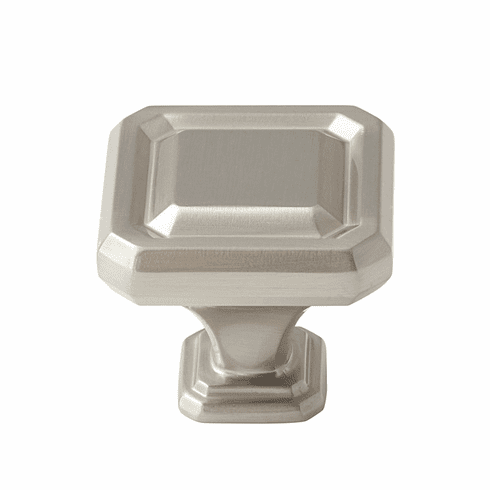 Hafele Knob, Zinc, Amerock Wells Collection, satin nickel, 38 x 38 mm, Item# 133.50.650, 13350650, 133-50-650