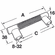 Hafele Handle, Zinc & Stainless Steel, Amerock Esquire Collection, polished nickel & gunmetal, 320 mm CTC, Item# 133.50.690, 13350690, 133-50-690